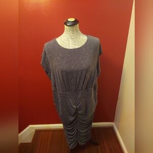 Vince Camuto Women’s Plus Size Metallic Ruched Dress 18W